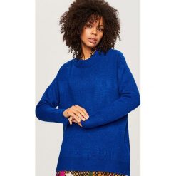 Sweter oversize - Niebieski. Niebieskie swetry oversize damskie marki Reserved, l. Za 79,99 zł.