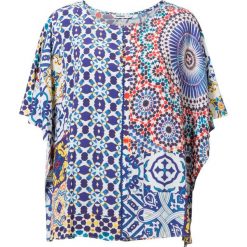 Desigual Bluzka damska Blus Agadir L wielokolorowy. Bluzki damskie Desigual, l, bez wzorów, bez kołnierzyka, bez rękawów. W wyprzedaży za 239,00 zł.