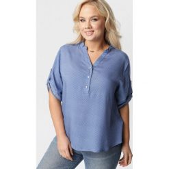 Niebieska Bluzka Peisinos. Niebieskie koszule damskie Born2be, xl, bez wzorów, bez kołnierzyka, bez rękawów. W wyprzedaży za 64,99 zł.