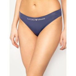 Figi klasyczne Emporio Armani Underwear 162525 0P284 15434. Niebieskie figi damskie Emporio Armani Underwear, s, bez wzorów, z elastanu. W wyprzedaży za 109,00 zł.