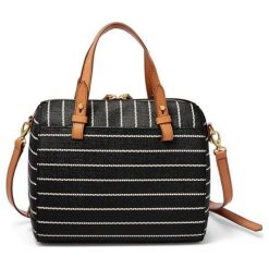 Fossil torebka damska Rachel Satchel czarna. Czarne torebki klasyczne damskie Fossil, bez wzorów, bez dodatków. W wyprzedaży za 379,00 zł.