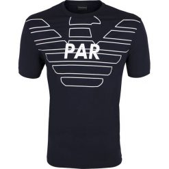 T- shirt Emporio Armani. Niebieskie t-shirty męskie Emporio Armani, m, bez wzorów, z jeansu, bez kołnierzyka. Za 119,00 zł.