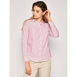 Koszula Tommy Jeans DW0DW07940. Czerwone bluzki damskie Tommy Jeans, s, bez wzorów, z elastanu, bez kołnierzyka, bez rękawów. W wyprzedaży za 239,00 zł.