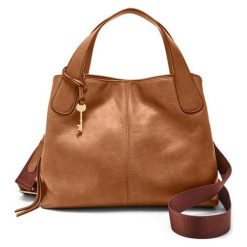 Fossil torebka damska Maya Satchel brązowa. Pomarańczowe torebki klasyczne damskie Fossil, bez wzorów, bez dodatków. Za 1019,00 zł.