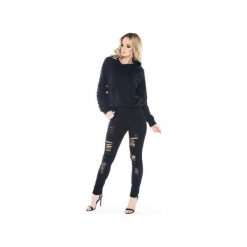 Jeansy damskie: Spodnie jeans czarne Oceane