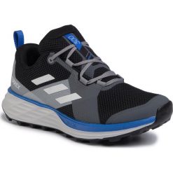Buty adidas - Terrex Two EH1837 Cblack/Greone/Globlu. Szare buty sportowe męskie Adidas, z tworzywa sztucznego, bez zapięcia, do biegania, adidas terrex. Za 399,00 zł.