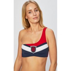 Tommy Hilfiger - Biustonosz kąpielowy. Niebieskie stroje kąpielowe damskie xs, z aplikacjami, z elastanu. W wyprzedaży za 179,90 zł.