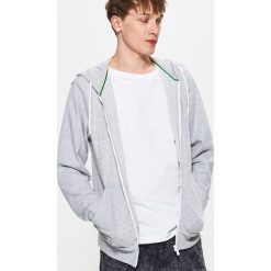 Bluzy męskie: Gładka bluza z kapturem – Jasny szary