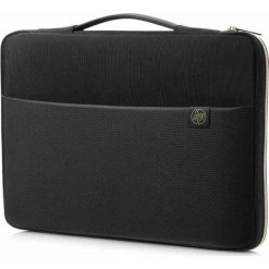HP torba na laptopa 15 Carry Sleeve 3XD35AA#ABB, czarno-złota. Żółte torby na laptopa HP, bez wzorów, eleganckie. W wyprzedaży za 44,00 zł.