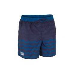 Spodenki surfing krótkie BBS 100 Wave dla dzieci. Niebieskie spodenki chłopięce OLAIAN, bez wzorów, z poliesteru, z krótkim rękawem. W wyprzedaży za 19,99 zł.