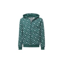 Bluzy Dziecko adidas Bluza z kapturem Trefoil Monogram. Zielone bluzy chłopięce marki Adidas, z kapturem. Za 229,00 zł.