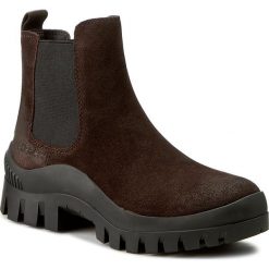 Sztyblety CALVIN KLEIN JEANS - Neva R3488 Mocha. Brązowe buty zimowe damskie Calvin Klein Jeans, z jeansu, na obcasie. W wyprzedaży za 329,00 zł.