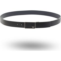 PASEK EMPORIO ARMANI. Czarne paski męskie Emporio Armani, w paski, klasyczne. Za 649,00 zł.