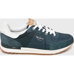 Pepe Jeans - Buty. Niebieskie buty sportowe męskie marki Pepe Jeans, z jeansu, na sznurówki. Za 389,90 zł.
