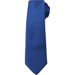 Krawat Męski w Drobny Groszek - 6 cm - Angelo di Monti, Niebieski KRADM1317. Niebieskie krawaty męskie Angelo di Monti, w grochy. Za 25,00 zł.