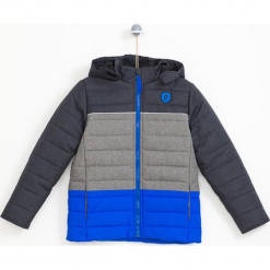Kurtka w kolorze szaro-niebieskim. Szare kurtki chłopięce marki Lemon Fashion, klasyczne. W wyprzedaży za 137,95 zł.