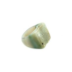 InspiRING Druza Agatu Szarozielona rozmiar 18. Zielone pierścionki damskie Brazi druse jewelry, z agatem. Za 270,00 zł.