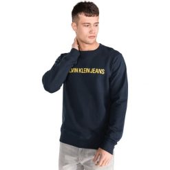 Calvin Klein Bluza Niebieski. Niebieskie bluzy męskie Calvin Klein, xl, z nadrukiem, z bawełny, bez kołnierzyka, bez rękawów, bez kaptura. Za 445,95 zł.