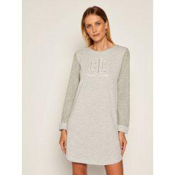Koszula nocna Lauren Ralph Lauren ILN32013. Szare koszule nocne damskie Lauren Ralph Lauren, xl, bez wzorów, bez kołnierzyka, bez rękawów. Za 349,00 zł.