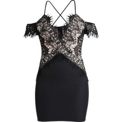 Sukienki: Missguided PLUNGE CAP SLEEVE Sukienka koktajlowa black