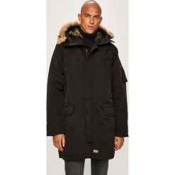 Levi's - Kurtka puchowa. Czarne płaszcze męskie Levi's®, s, bez wzorów, z bawełny, długie, z kapturem. Za 1359,00 zł.
