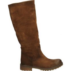 Kozaki - GD022 SER TAN. Brązowe buty zimowe damskie Venezia, ze skóry. Za 319,00 zł.