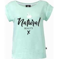 Koszulka miętowa Natural Beauty. Zielone bluzki z odkrytymi ramionami Pakamera. Za 89,00 zł.