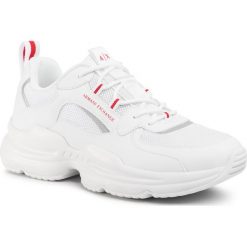 Sneakersy ARMANI EXCHANGE - XUX050 XV203 00152 Opt White. Białe sneakersy męskie Armani Exchange, na co dzień, bez wzorów, ze skóry ekologicznej, eleganckie, bez zapięcia. W wyprzedaży za 499,00 zł.
