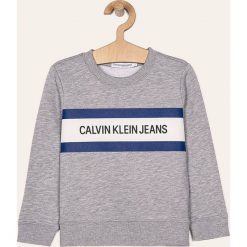 Calvin Klein Jeans - Bluza dziecięca 104-176 cm. Szare bluzy chłopięce Calvin Klein Jeans, z nadrukiem, z bawełny, bez rękawów, bez kaptura. W wyprzedaży za 159,90 zł.