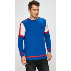 Pepe Jeans - Bluza. Niebieskie bluzy męskie Pepe Jeans, xl, z nadrukiem, z bawełny, z okrągłym kołnierzem, bez rękawów, bez kaptura. W wyprzedaży za 159,90 zł.