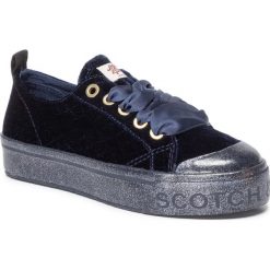 Tenisówki SCOTCH & SODA - Sylvie 19739106 Marine S69. Niebieskie półbuty damskie Scotch & Soda, na co dzień, bez wzorów, z gumy, marine, bez obcasa, na płaskiej podeszwie, bez zapięcia. W wyprzedaży za 279,00 zł.