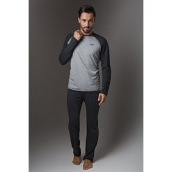 Męska piżama LISCA Thor Dark Grey. Szare szlafroki męskie marki Lisca, m, bez wzorów, z bawełny, bez rękawów. Za 203,99 zł.