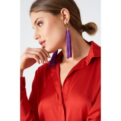 Kolczyki damskie: Ettika Kolczyki z frędzlami Mon Cheri – Purple