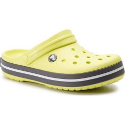 Klapki CROCS - Crocband 11016 Citrus/Grey. Zielone klapki damskie Crocs, bez wzorów, z tworzywa sztucznego, bez obcasa. Za 199,00 zł.