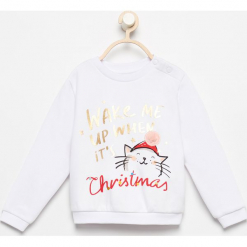 Bluza z nadrukiem - Biały. Białe bluzy niemowlęce marki Reserved, z nadrukiem. Za 39,99 zł.
