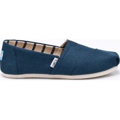 Toms - Espadryle Classic. Niebieskie espadryle damskie Toms, bez wzorów, ze skóry, bez obcasa, na obcasie. Za 199,90 zł.