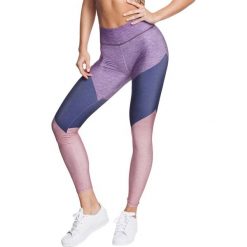 Legginsy: Legginsy w kolorze różowo-fioletowym ze wzorem