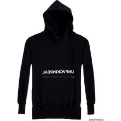 Bluza Damska HOODIE EX OVE UNFVCKINREAL BLACK. Czarne bluzy damskie Pakamera, bez wzorów, z długim rękawem, długie, z kapturem. Za 233,00 zł.