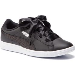 Sneakersy PUMA - Vikky Ribbon L Satin Jr 369542 04 Puma Black/Puma Silver/White. Czarne półbuty damskie Puma, ze skóry. W wyprzedaży za 149,99 zł.