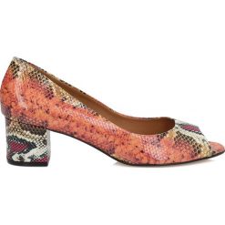 Buty ślubne damskie: Multikolorowe czółenka peep toe