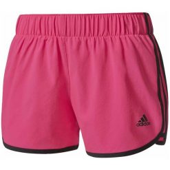 Adidas Spodenki m10 Short Woven Shock Pink /Black M 3". Różowe spodenki sportowe damskie marki Adidas, s, ze skóry, sportowe, na fitness i siłownię, climalite (adidas). W wyprzedaży za 89,00 zł.