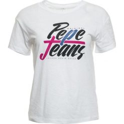 Pepe Jeans T-shirt damski Michelle XS biały. Białe koszulki damskie Pepe Jeans, xs, z nadrukiem, z jeansu, bez kołnierzyka. Za 169,00 zł.