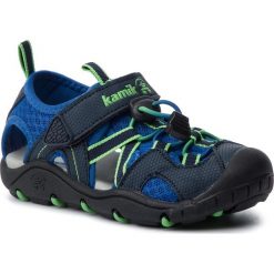 Sandały KAMIK - Electro HK8036 Blue. Niebieskie sandały chłopięce Kamik, ze skóry ekologicznej, bez zapięcia. W wyprzedaży za 159,00 zł.