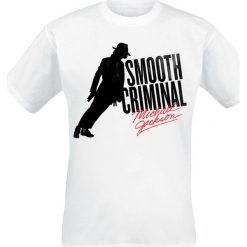 Michael Jackson Smooth Criminal T-Shirt biały. Białe koszulki męskie Michael Jackson, l, z nadrukiem, z okrągłym kołnierzem. Za 74,90 zł.