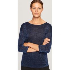 Sweter z wiązaniem z tyłu - Granatowy. Niebieskie swetry klasyczne damskie Reserved, l. Za 59,99 zł.