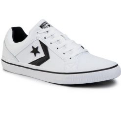 Sneakersy CONVERSE - EL DISTRITO 158427C White. Białe sneakersy męskie Converse, na co dzień, bez wzorów, ze skóry ekologicznej, klasyczne, bez zapięcia. Za 239,99 zł.