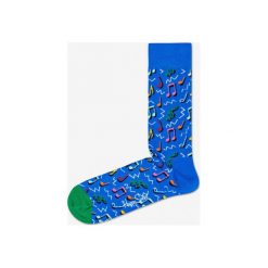 Happy Socks City Jazz Skarpetki Niebieski. Niebieskie skarpetki męskie Happy Socks, bez wzorów, z elastanu. Za 51,95 zł.