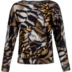 Bluza DEHA ACTIVE Brązowy|Print|Czarny. Brązowe bluzy damskie marki Deha, z nadrukiem, bez rękawów, bez kaptura. W wyprzedaży za 264,00 zł.
