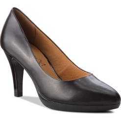 Półbuty CAPRICE - 9-22421-21 Black Nappa 022. Czarne półbuty damskie skórzane Caprice, eleganckie, na obcasie. W wyprzedaży za 219,00 zł.