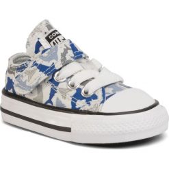 Trampki CONVERSE - Ctas 1V Ox 766892C Photon Dust/Rush B. Białe trampki chłopięce Converse, bez wzorów, z gumy, na rzepy. W wyprzedaży za 129,00 zł.